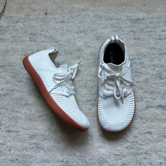 WHITIN Men’s Wide Minimalist Barefoot Sneakers Zero Drop W85 White Gum M7 W9 40 - Picture 1 of 8